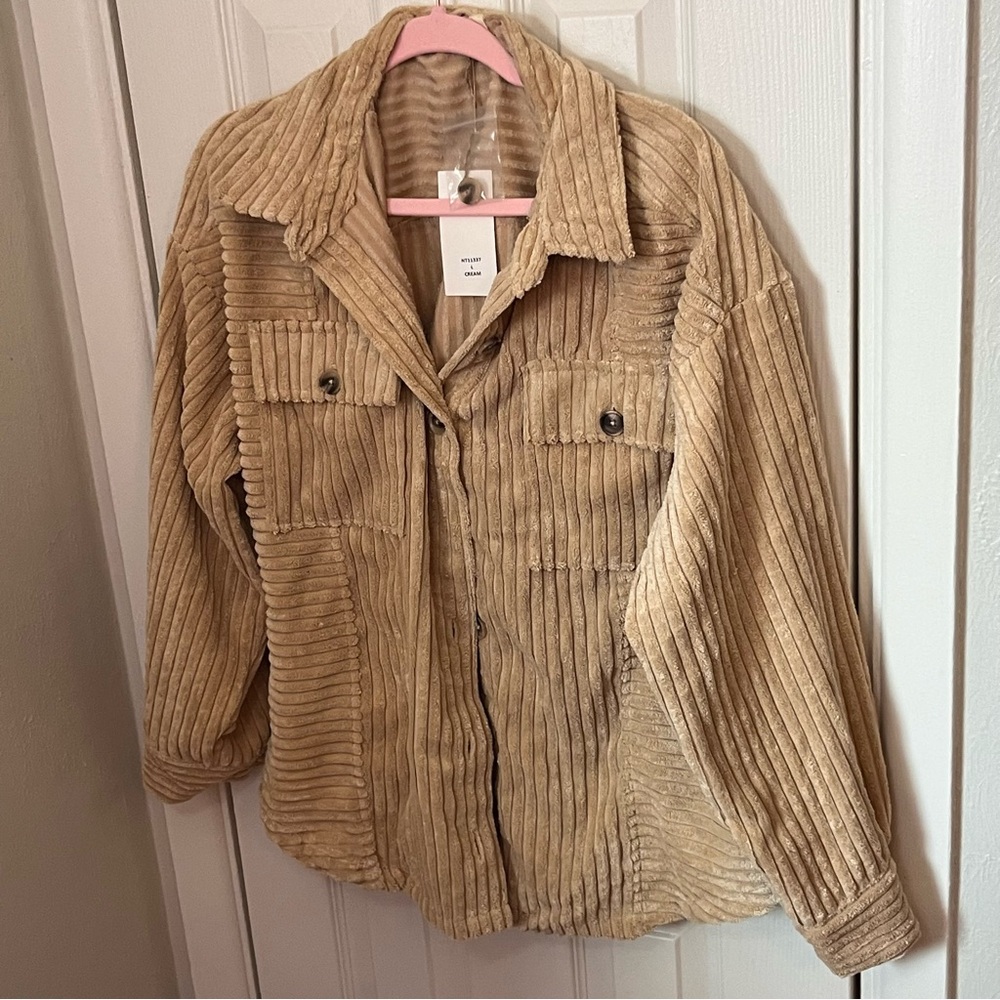Chenille Textured Shacket Large